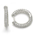 14K White Gold Plated Micro Pave Cubic Zirconia Men & Women Huggie Hoop Earrings
